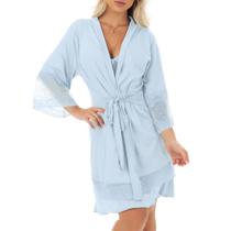 Robe Microfibra Renda