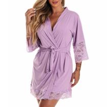 Robe Microfibra Renda