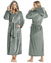 Robe NY Threads com Capuz em Plush Fleece X-Large Cinza Aço