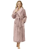 Robe NY Threads de Plush Fleece Longo Taupe XL