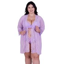Robe Plus Size Hobby Detahe de Renda Adulto Feminino