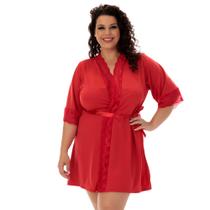 Robe Plus Size Hoby Hobbe Hobe Tamanho Grande Roupa De Dormir Linha Noite Noiva Lua De Mel