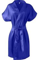 Robe Roupão Cetim Noiva Madrinha Sem Bordado Hobby Casa Azul