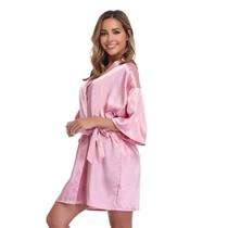 Robe roupão em cetim LUXO noiva casamento madrinha camisola hobby pijama seda kimono feminina