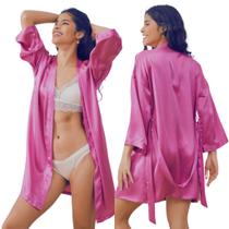 Robe roupão em cetim LUXO noiva casamento madrinha camisola hobby pijama seda kimono feminina