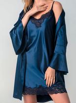 Robe Transpassado Inspirate 150110 Feminino Luxury Cetim Dull T. P/G Robe Transpassado Inspirate 150110 Feminino Luxury Cetim Dull T. P/G