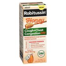 Robitussin Adulto Honey Tosse e Congestão - 6 Frascos de 4 Oz