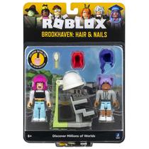 Roblox - 2 Bonecos de 7cm - Brookhaven Hair And Nails - Sunny Roblox - 2 Bonecos de 7cm - Brookhaven Hair And Nails - Sunny