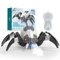 Robô Aranha DEERC Realista - Controle Remoto com Spray e Luzes