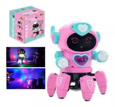 Robô Aranha Rosa Dançarina Som Luz Brinquedo Menina Infantil