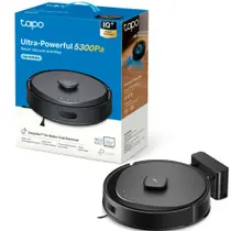 Robô Aspirador de Pó e Mop TP-Link Tapo RV30 Max Aspira Passa Pano Hiper Sucção Smart Bivolt Preto