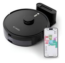 Robô Aspirador de Pó Velds 3 em 1 Varre Aspira e Passa Pano com Mapeamento via App e Sensor Antiqueda, Preto