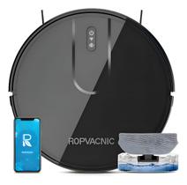 Robô Aspirador e Lavador Inteligente Ropvacnic S1 7000PA WiFi Automático Preto