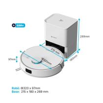 Robô Aspirador e Passa Pano KABUM! smart K800 Pro, Mapeia a Laser, Autolimpante, Recarga automática, 13000Pa, APP, 220v, Branco - KSAR81020BR Robô Aspirador e Passa Pano KABUM! smart K800 Pro, Mapeia a Laser, Autolimpante, Recarga automática, 13000Pa, APP, 220v, Branco - KSAR81020BR