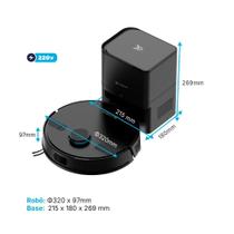 Robô Aspirador e Passa Pano KABUM! smart K800 Pro, Mapeia a Laser, Autolimpante, Recarga automática, 13000Pa, APP, 220v, Preto - KSAR81020PT Robô Aspirador e Passa Pano KABUM! smart K800 Pro, Mapeia a Laser, Autolimpante, Recarga automática, 13000Pa, APP, 220v, Preto - KSAR81020PT
