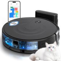 Robô Aspirador e Passa-Pano Kewbily com LiDAR 9000Pa para Pelos de Pets Robô Aspirador e Passa-Pano Kewbily com LiDAR 9000Pa para Pelos de Pets