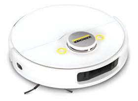 Robô aspirador Kärcher RCV 5 aspira passa pano controle via aplicativo autonomia de 120 min bivolt