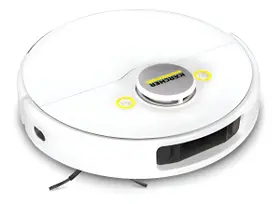 Robô aspirador Kärcher RCV 5 aspira passa pano controle via aplicativo autonomia de 120 min bivolt Robô aspirador Kärcher RCV 5 aspira passa pano controle via aplicativo autonomia de 120 min bivolt