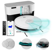 Robo Aspirador WAP Robot W4000 Autolimpante Navegacao Laser Mapeamento 3D Aspira Varre e Passa Pano 127V Robo Aspirador WAP Robot W4000 Autolimpante Navegacao Laser Mapeamento 3D Aspira Varre e Passa Pano 127V