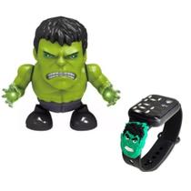 Robô Boneco Dançarino e Relógio digital infantil Hulk - SMACTUDO