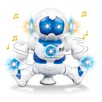 Robô Brinquedo Robot Series Lunar Gira e Toca Musica Luzes