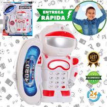 Robô Brinquedo Telefone Musical Infantil Educativo iluminação Com botões Robô Com Som e Luz Cores Sortidas Perfeito crianças estimular a imaginação