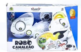 Robô Camaleão Controle Remoto com Luz Led Colorida FUN