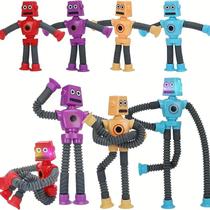 Robô Cartoon Pop Tube com Ventosa - Gruda gruda
