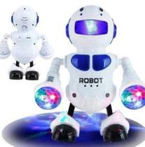 Robô dançarino com luz e música luz nas mãos. Robô dançarino com luz e música luz nas mãos.