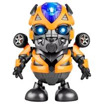 Robô Dançarino com Música e Luzes Brinquedo Infantil Bate e Volta Amarelo