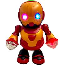Robo Dançarino Heroi Robo de Brinquedo Que Dança Som e Luzes - wellkids ROBOT HEROIC