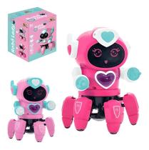 Robô Dançarino SPMIX Sweet Bot Rosa 6 Pernas