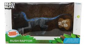Robô Dinossauro Rush Raptor com Controle Remoto 7 Funções Candide 1133 Robô Dinossauro Rush Raptor com Controle Remoto 7 Funções Candide 1133