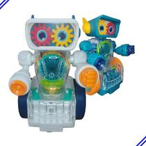 Robô Engrenagem Elétrica Transparente Colorida Com Luzes Sons ENVIO RÁPIDO Robô Engrenagem Elétrica Transparente Colorida Com Luzes Sons ENVIO RÁPIDO
