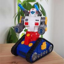 Robô Guerreiro Tanque Brinquedo Som Luz Gira 360 Robo Combate