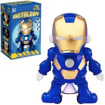 Robo Heroi Dançarino Metalboy ARTBRINK com LUZ Giro 360 Robo Heroi Dançarino Metalboy ARTBRINK com LUZ Giro 360