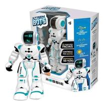 Robô Hi-Tech Robbie Xtrem Bots Controle Remoto - 50 Ações Led Facial 20 expressões , Controle por gestos ,USB, Som - Fun