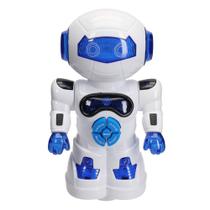Robô Infantil C/ Sensor De Movimento Dance Etitoys BQ-053 Branco/Azul