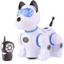 Robô inteligente cachorro controle remoto canta dança com luz e som interativo
