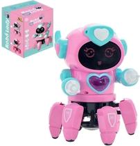 Robô Lady Face Dançante Som E Luz Brinquedo Infantil Interativo Música Diversão Garantida Kizumba