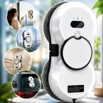 Robô Limpa Vidros Automático Inteligente com Sensor Antiqueda e Corda de Segurança Janelas Bivolt