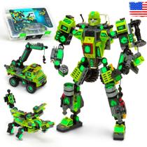 Robô montável Toy JITTERYGIT Mech que brilha no escuro de 6 a 10 anos