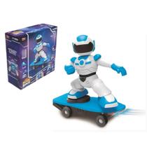 Robô Skate Space C/ Controle Remoto Som Luz Brinquedo Manobras Radicais- Zoop
