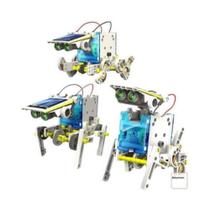 Robo solar kit 13 em 1 brinquedo montar eduactivo profissional placa energia barco cachorro trator