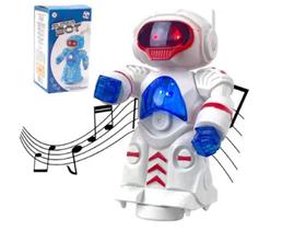 Robô Super Bot Eletrônico Azul ou Branco Bate e Volta Luz e Som PI3874-Pica-pau