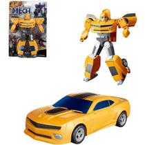 Robô Transformável Robo Esportivo 17,5cm 2 em 1 Amarelo Robô Transformável Robo Esportivo 17,5cm 2 em 1 Amarelo