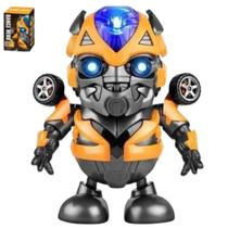 Robô Transformers Dança Anda Bate Volta Gira C/ Música Luz