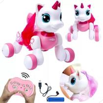 Robô Unicórnio Controle Remoto Pet Recarregável Lançamento Robô Unicórnio Controle Remoto Pet Recarregável Lançamento