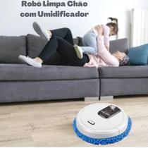Robô Varredura Limpador Automático Mop Esfregão 3 Em 1 Limpeza De Casa Robótica Inteligente E Silenciosa Umidificador Bivolt