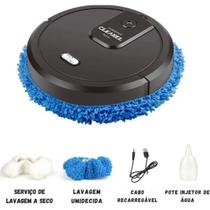 Robot Mop Automático Pano Preto Branco Barato